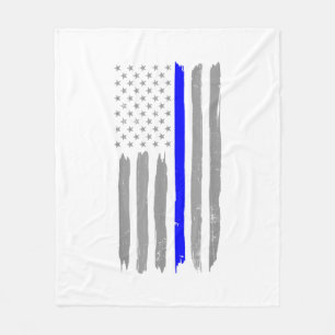 Vintage Thin Blue Line Shirt Police Support USA Fl Fleecefilt