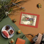 Vintage Thned Julgran Flicka Hälsning Julkort<br><div class="desc">Den här Vintagen kommer Thenzed Retro-julet Red,  Grönt och Beige Helgdag Postcard med en flicka som bär Chrismas träd hälsning att vara perfekt för din Julhälsningar. Du kan också hitta andra design i den här stilen i min butik.</div>