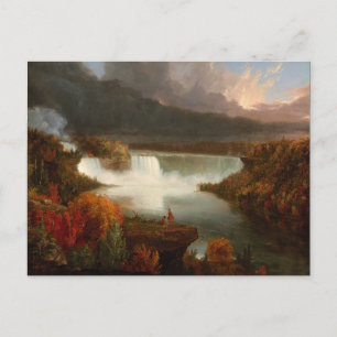 Vintage Thomas Cole Distant View of Niagara Falls Vykort