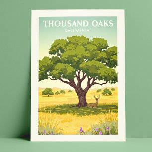 Vintage Thousand Oaks California Vykort