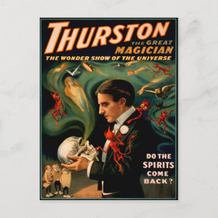 Vintage Thurston Magician Poster Vykort