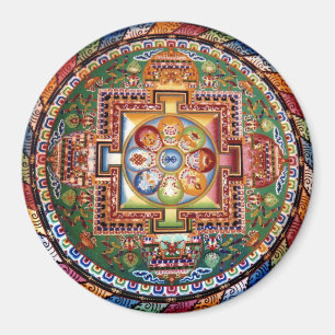 Vintage Tibetansk Tantric Buddhism Mandala Magnet