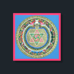 Vintage Tibetansk Tantric Buddhism Mandala Wall De Canvastryck<br><div class="desc">Vintage Tibetansk Tantric Buddhism Mandala Design. Gör en vacker,  meningsfull och glad gåva till buddister. Du kan anpassa bakgrunden färg (rosa) till spelar ingen roll färg som du vill.</div>