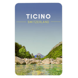 Vintage Ticino Schweiz Travel Magnet