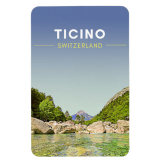 Vintage Ticino Schweiz Travel Magnet