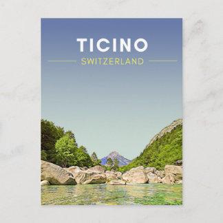Vintage Ticino Schweiz Travel Vykort