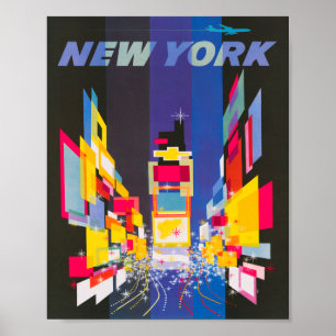 Vintage Tid Square Travel Poster