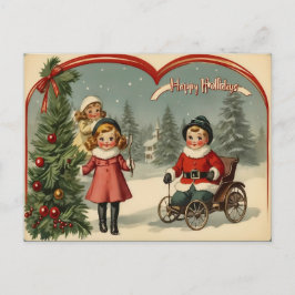 Vintage Tidigt 1900-talet, Glad helg, jul Helg Vykort