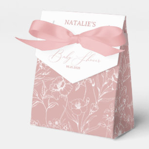 Vintage Tidlös Blommig Rosa Bebisdopp Presentaskar