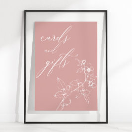 Vintage Tidlösa Blommiga Baby Shower Kort Gåvor Poster