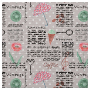 Vintage, tidningen polka dots snyggt - retro tyg