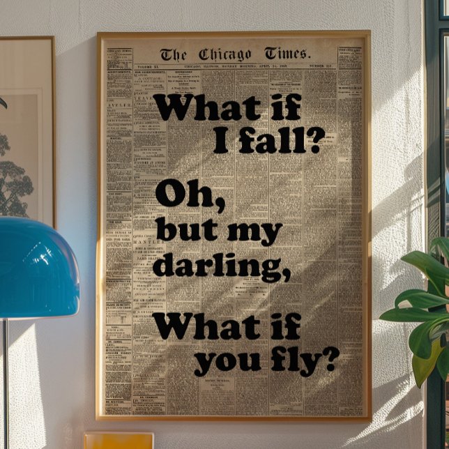 Vintage Tidnings Typografi Väggkonst (Skapare uppladdad)