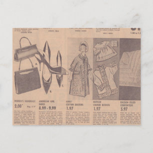 Vintage Tidningsannonser Postkort Vykort