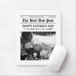 Vintage Tidningsstil Fars Dag Musmatta