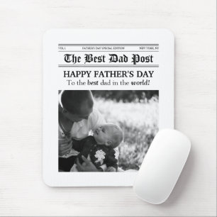 Vintage Tidningsstil Fars Dag Musmatta