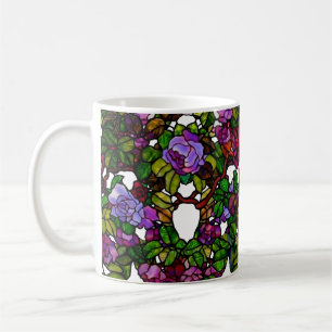 Vintage Tiffany Stached Glass Lila Ro Kaffemugg