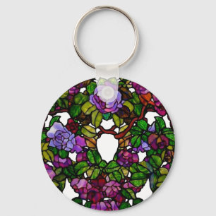 Vintage Tiffany Stached Glass Lila Ro Nyckelring