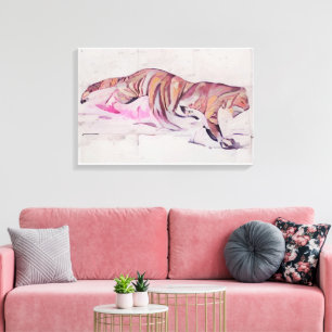 Vintage Tiger Canvastryck