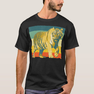 Vintage Tiger Design För manar Women Kids Siberian T Shirt