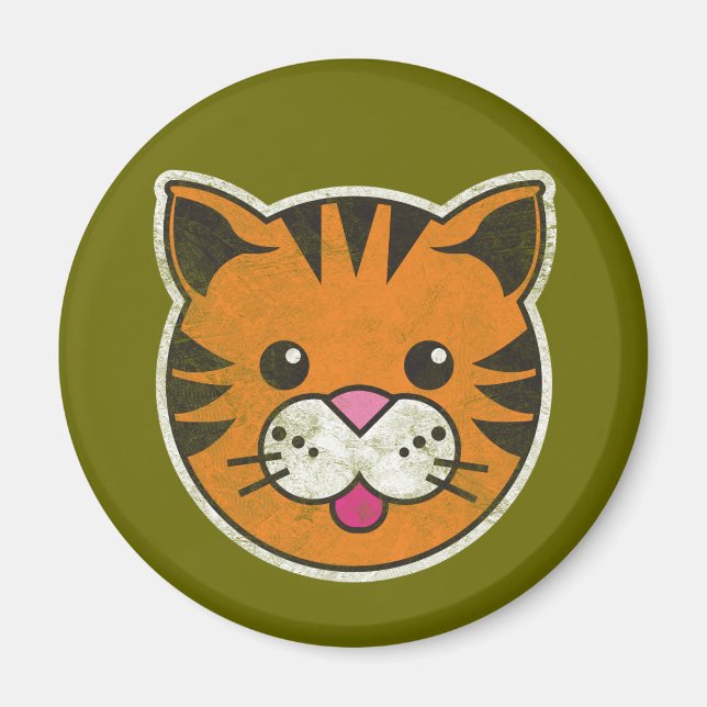 Vintage Tiger Magnet (Framsidan)