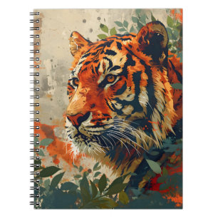 Vintage Tiger: Majestic Nostalgia Anteckningsbok