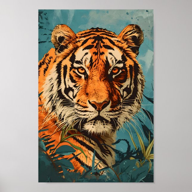 Vintage Tiger: Majestic Nostalgia Poster (Framsidan)