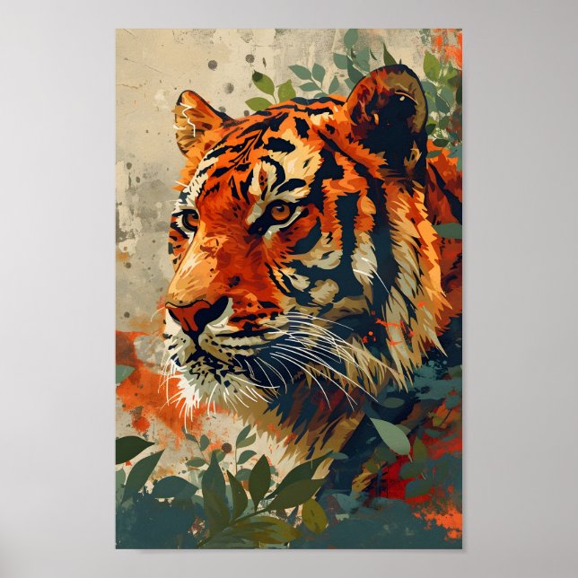 Vintage Tiger: Majestic Nostalgia Poster (Framsidan)