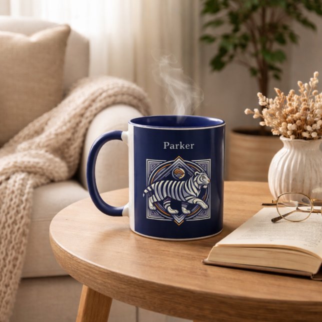 Vintage Tiger Marinblå Mugg (Skapare uppladdad)