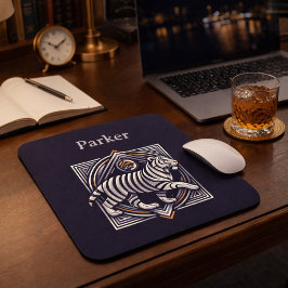 Vintage Tiger Marinblå Musmatta