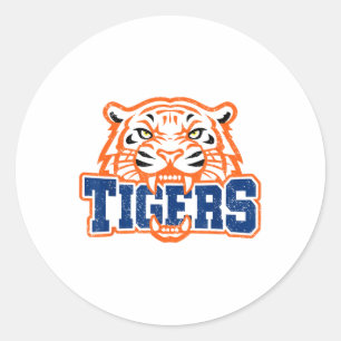 Vintage Tiger Pride School Clic Tigers Namn Person Runt Klistermärke