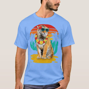 Vintage Tiger Wearing Sunglasses Hawaii Summer Man T Shirt