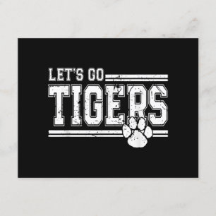 Vintage Tigers School Sports Namn Retro Tilläggskort