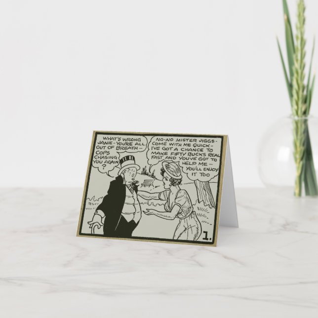 Vintage "Tijuana Bible", mappat anteckningskort (Framsida)
