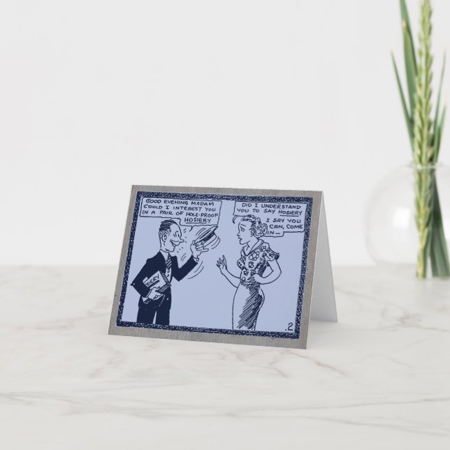 Vintage "Tijuana Bible", mappat anteckningskort (Framsida)