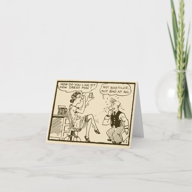 Vintage "Tijuana Bible", mappat anteckningskort (Framsida)