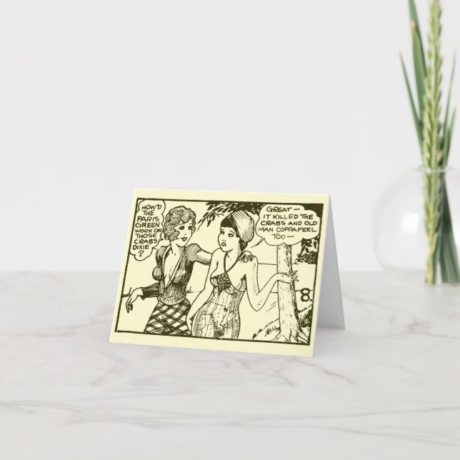 Vintage "Tijuana Bible", mappat anteckningskort (Framsida)