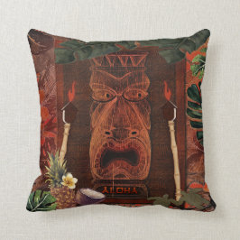 Vintage Tiki Aloha Hawaiiansk Luau Tropisk Kudde