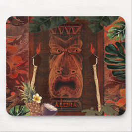 Vintage Tiki Aloha Hawaiiansk Rustik Tropisk Ö Musmatta