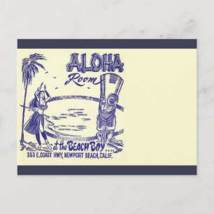 Vintage Tiki från mitten av seklet Vykort
