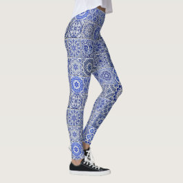 Vintage Tiles Blue/White Land Kitchen Stil Leggings