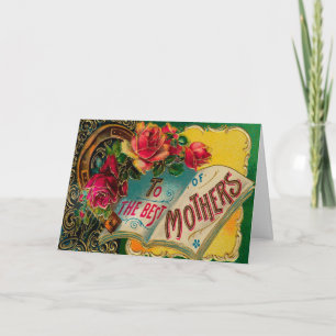 Vintage till bästa Mammor Mors dag Hälsning Kort