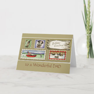 Vintage till ett fantastiskt Pappa-hälsningskort Kort