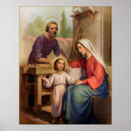 vintage till heligan, Jesus Kristist, Josef, Mary Poster