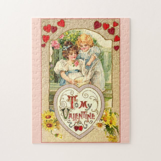 Vintage till min valentin pussel (Vertikal)
