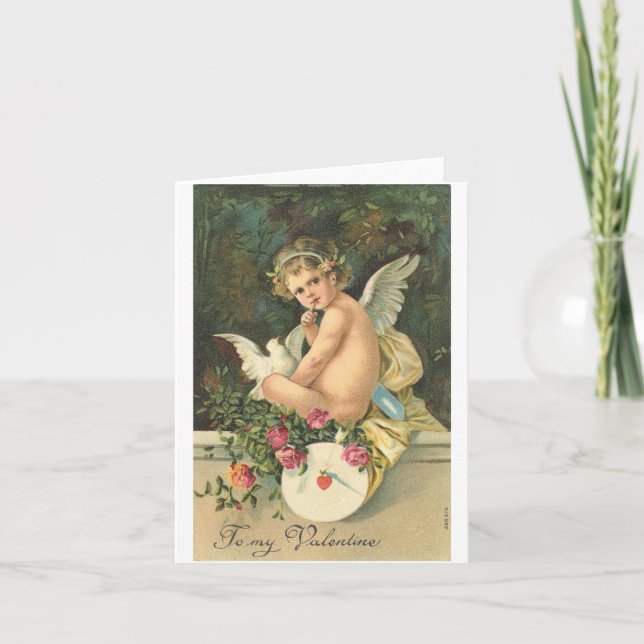 Vintage till min Valentine Helgkort (Framsida)