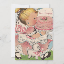 Vintage till mordotter Grattis på födelsedagen Julkort
