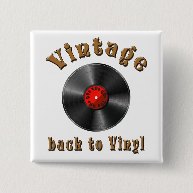 Vintage - Tillbaka till Vinyl, posten är tillbaka Knapp (Framsida)
