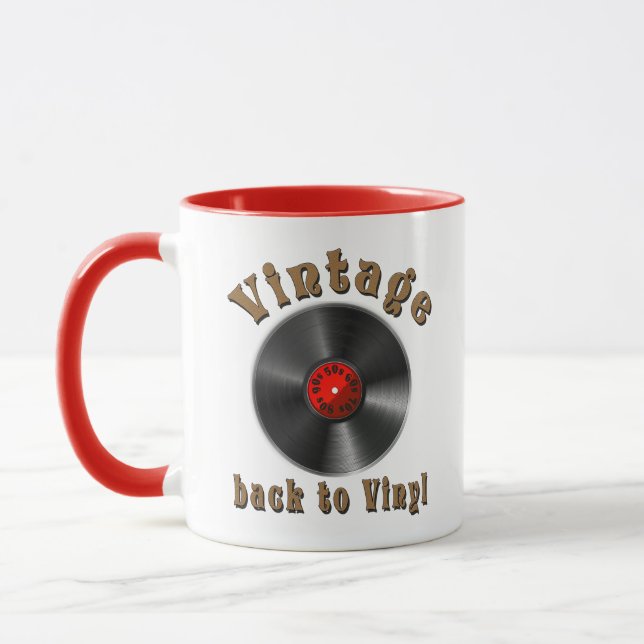 Vintage - Tillbaka till Vinyl, posten är tillbaka Mugg (Vänster)