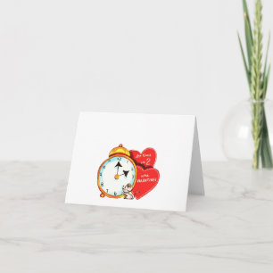 Vintage Time Mouse Valentine Kort
