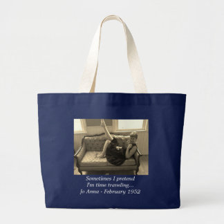 Vintage - Time som reser toto, hänger lös Jumbo Tygkasse